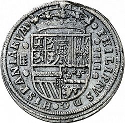 Large Obverse for 4 Reales 1587 coin
