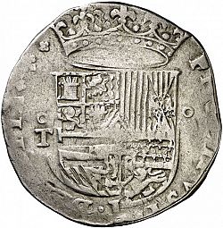 Large Obverse for 4 Reales ND coin