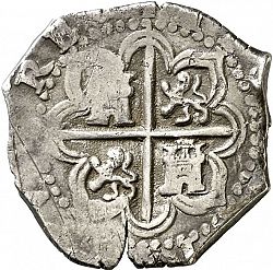Large Reverse for 4 Reales 1591 coin