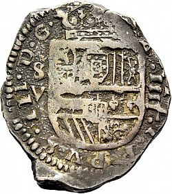 Large Obverse for 4 Reales 1613 coin