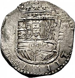 Large Obverse for 4 Reales 1614 coin