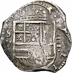 Large Obverse for 4 Reales 1615 coin