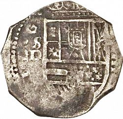 Large Obverse for 4 Reales 1617 coin