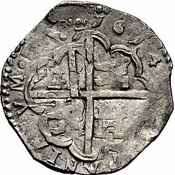Large Reverse for 4 Reales 1614 coin