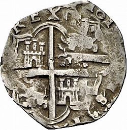 Large Reverse for 4 Reales 1619 coin