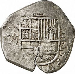 Large Obverse for 4 Reales 1628 coin