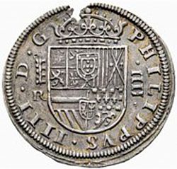 Large Obverse for 4 Reales 1633 coin