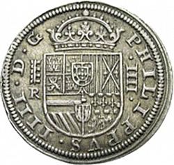 Large Obverse for 4 Reales 1636 coin