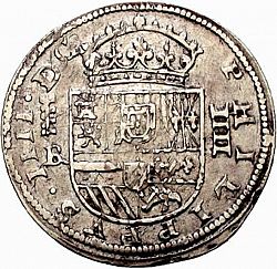 Large Obverse for 4 Reales 1659 coin