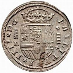 Large Obverse for 4 Reales 1660 coin
