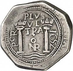 Large Reverse for 4 Reales 1652 coin