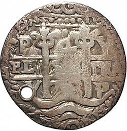 Large Obverse for 4 Reales 1703 coin