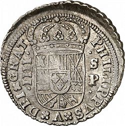 Large Obverse for 4 Reales 1705 coin