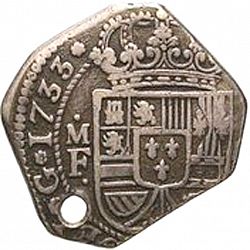 Large Obverse for 4 Reales 1733 coin
