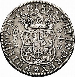 Large Obverse for 4 Reales 1744 coin