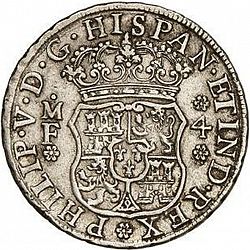 Large Obverse for 4 Reales 1745 coin