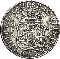 Large Obverse for 4 Reales 1747 coin
