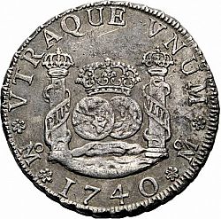 Large Reverse for 4 Reales 1740 coin