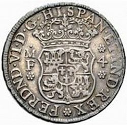 Large Obverse for 4 Reales 1753 coin