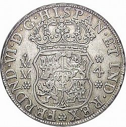 Large Obverse for 4 Reales 1755 coin