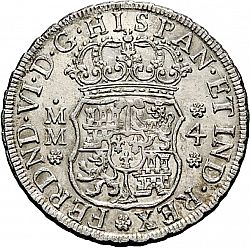 Large Obverse for 4 Reales 1756 coin