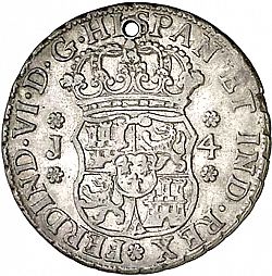 Large Obverse for 4 Reales 1757 coin