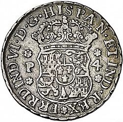 Large Obverse for 4 Reales 1760 coin