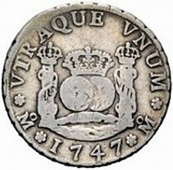 Large Reverse for 4 Reales 1747 coin