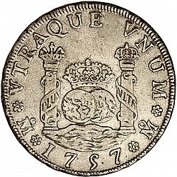 Large Reverse for 4 Reales 1757 coin