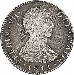 Large Obverse for 4 Reales 1811 coin