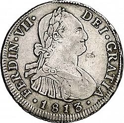 Large Obverse for 4 Reales 1813 coin