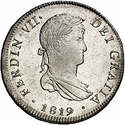 Large Obverse for 4 Reales 1819 coin