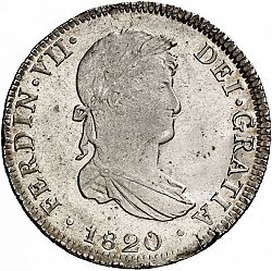 Large Obverse for 4 Reales 1820 coin