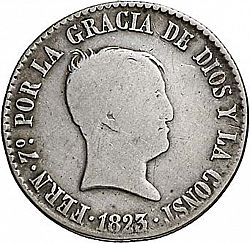 Large Obverse for 4 Reales 1823 coin