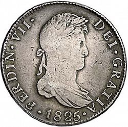 Large Obverse for 4 Reales 1825 coin