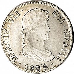 Large Obverse for 4 Reales 1825 coin