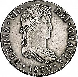 Large Obverse for 4 Reales 1830 coin