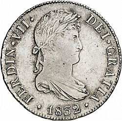 Large Obverse for 4 Reales 1832 coin