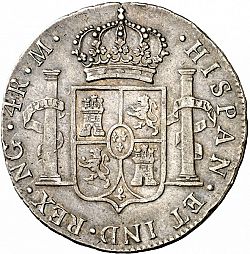 Large Reverse for 4 Reales 1808 coin