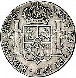 Large Reverse for 4 Reales 1811 coin