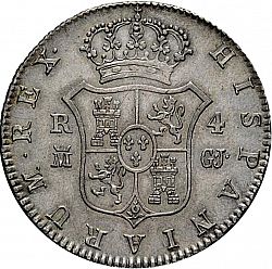 Large Reverse for 4 Reales 1814 coin