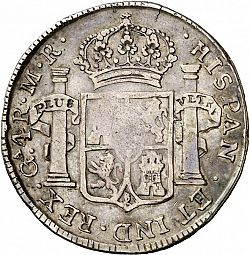 Large Reverse for 4 Reales 1814 coin