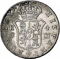 Large Reverse for 4 Reales 1819 coin