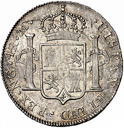 Large Reverse for 4 Reales 1821 coin