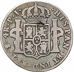 Large Reverse for 4 Reales 1821 coin
