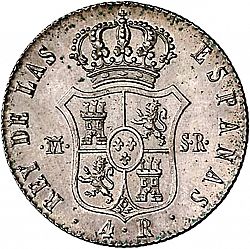 Large Reverse for 4 Reales 1822 coin