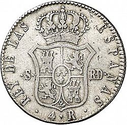 Large Reverse for 4 Reales 1823 coin