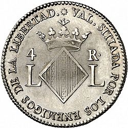 Large Reverse for 4 Reales 1823 coin