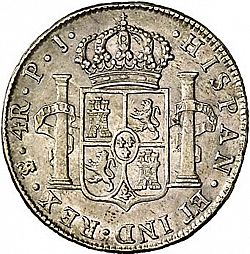 Large Reverse for 4 Reales 1824 coin