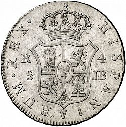 Large Reverse for 4 Reales 1828 coin